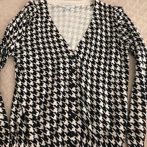 Houndstooth sweater.
